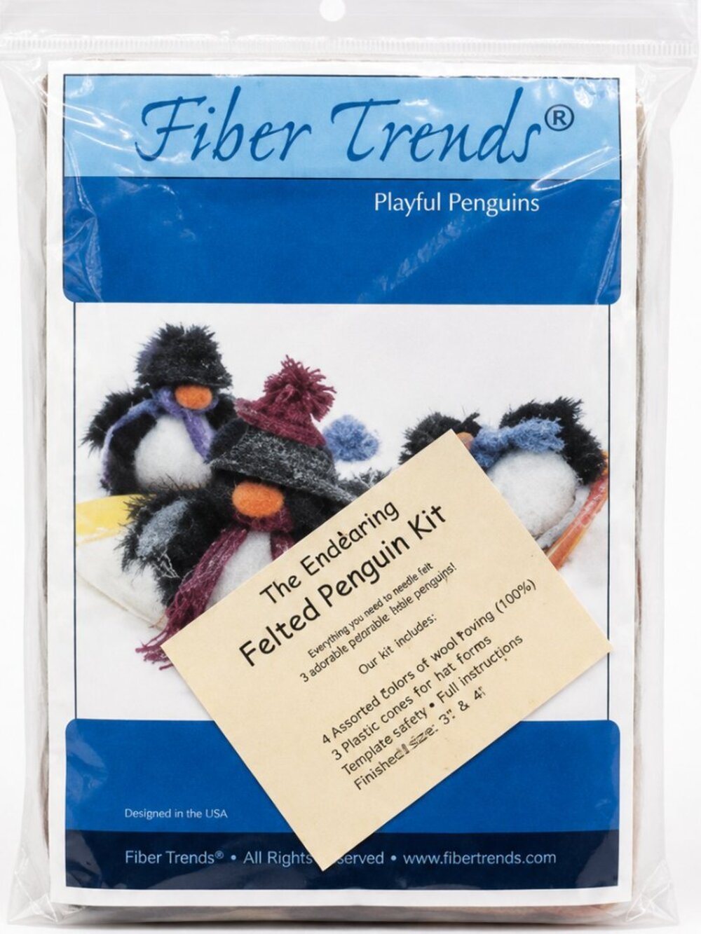 Debbie Radtke Fiber Trends Playful Penguins Felted Kit – NWT